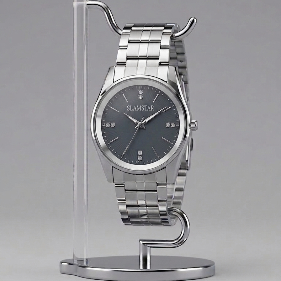 AA1 SLAMSTAR SILVER QUARTZ WATCH | 1 YEAR WARRANTY