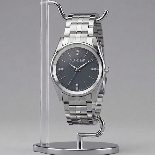 AA1 SLAMSTAR SILVER QUARTZ WATCH | 1 YEAR WARRANTY