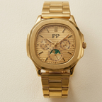 PP Golden Stainless Steel Chain Luxury Watch |  Quartz Movement | Waterproof