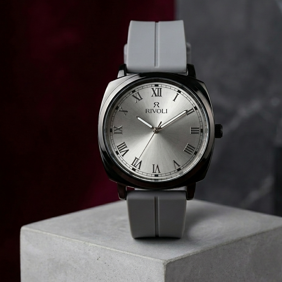 Octa Bold - Dial Analog Quartz Movement Watch With Silicone Strap Magnetic Lock