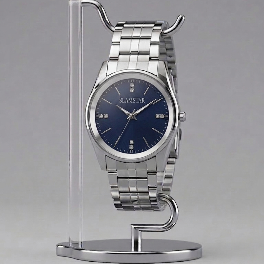 AA1 SLAMSTAR SILVER QUARTZ WATCH | 1 YEAR WARRANTY