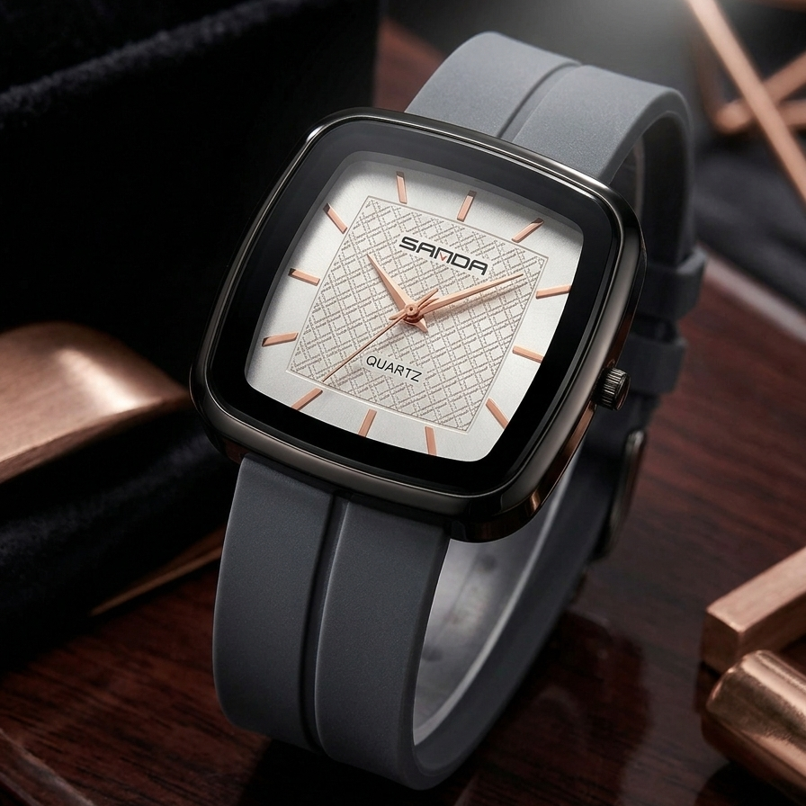 Ultra Comfortable & Durable Straps - High Quality Magnet Lock - Square Metal Dial