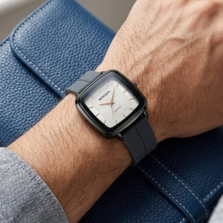 Ultra Comfortable & Durable Straps - High Quality Magnet Lock - Square Metal Dial